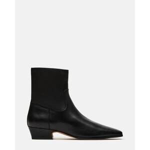 NEW STEVE MADDEN women's dusty ankle bootie in black leather